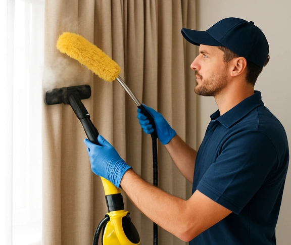 Trusted drapes cleaning technician Matty Curtain Cleaning gaven QLD