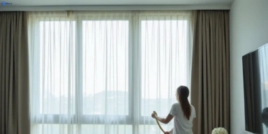Delicate sheer drape cleaning gaven Matty Curtain Cleaning